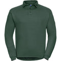 Vert bouteille - Front - Russell Europe - Sweatshirt avec col et boutons - Homme