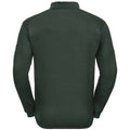 Vert bouteille - Back - Russell Europe - Sweatshirt avec col et boutons - Homme