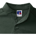 Vert bouteille - Lifestyle - Russell Europe - Sweatshirt avec col et boutons - Homme