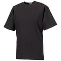 Noir - Back - Russell Europe - T-shirt épais à manches courtes 100% coton - Homme