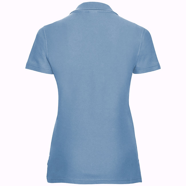 Bleu ciel - Back - Russell - Polo 100% coton à manches courtes - Femme