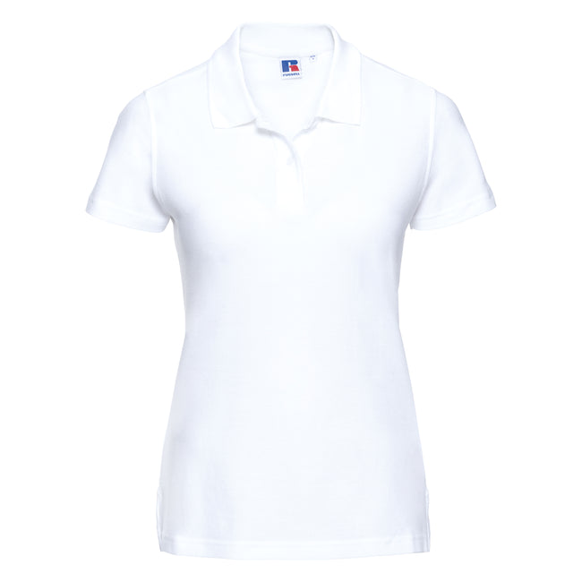 Blanc - Front - Russell - Polo 100% coton à manches courtes - Femme