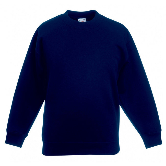 Bleu marine profond - Front - Fruit Of The Loom - Sweatshirt classique - Enfant unisexe