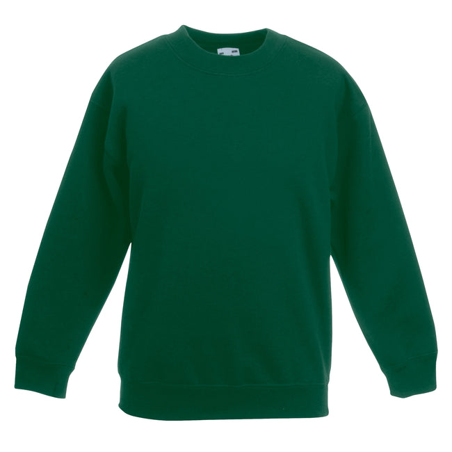 Vert bouteille - Front - Fruit Of The Loom - Sweatshirt classique - Enfant unisexe