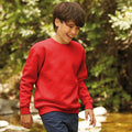 Rouge - Back - Fruit Of The Loom - Sweatshirt classique - Enfant unisexe