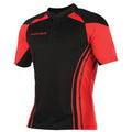 Noir-Rouge - Front - KooGa - T-shirt de rugby - Garçon