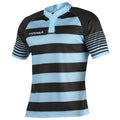 Noir- Bleu ciel - Front - KooGa - T-shirt de rugby - Garçon
