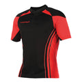 Noir-Rouge - Front - KooGa - T-shirt de rugby - Homme