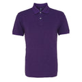 Violet chiné - Front - Asquith & Fox - Polo manches courtes - Homme