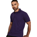 Violet chiné - Back - Asquith & Fox - Polo manches courtes - Homme