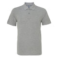 Gris chiné - Front - Asquith & Fox - Polo manches courtes - Homme
