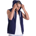 Bleu marine Oxford - Lifestyle - AWDis Just Hoods - Veste sans manches à capuche et fermeture zippée - Homme