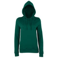 Vert bouteille - Front - AWDis Just Hoods - Sweatshirt à capuche - Femme