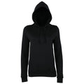 Noir profond - Front - AWDis Just Hoods - Sweatshirt à capuche - Femme