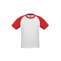 Blanc-Rouge - Front - B&C - T-shirt à manches courtes - Enfant