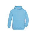 Turquoise - Front - B&C - Sweatshirt à capuche - Enfant unisexe