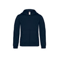 Bleu marine - Front - B&C - Sweatshirt à capuche et fermeture zippée - Enfant unisexe
