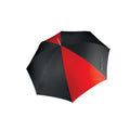 Noir-Rouge - Front - Kimood - Parapluie canne à ouverture automatique - Adulte unisexe