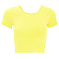 Jaune néon - Front - American Apparel - T-shirt raccourci à manches courtes - Femme
