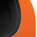 Noir-Orange - Close up - Beechfield - Casquette 100% coton - Adulte unisexe