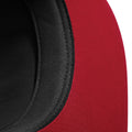 Noir-Rouge - Pack Shot - Beechfield - Casquette 100% coton - Adulte unisexe
