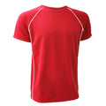 Rouge-Blanc - Front - Finden & Hales - T-shirt sport - Homme
