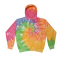 Multicolore - Front - Colortone Rainbow - Sweatshirt à capuche - Homme