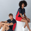 Noir-Rouge-Blanc - Back - Finden & Hales - T-shirt sport à manches courtes - Homme