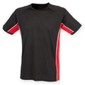 Noir-Rouge-Blanc - Front - Finden & Hales - T-shirt sport à manches courtes - Homme