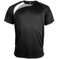 Noir-Blanc-Gris - Front - Kariban Proact - T-shirt sport à manches courtes - Homme