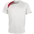 Blanc-Rouge-Gris - Front - Kariban Proact - T-shirt sport à manches courtes - Homme