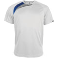 Blanc-Bleu roi-Gris - Front - Kariban Proact - T-shirt sport à manches courtes - Homme
