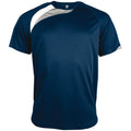 Bleu marine-Blanc-Gris - Front - Kariban Proact - T-shirt sport à manches courtes - Homme