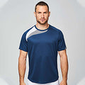 Bleu marine-Blanc-Gris - Back - Kariban Proact - T-shirt sport à manches courtes - Homme