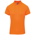 Orange néon - Front - Premier Coolchecker - Polo à manches courtes - Femme
