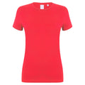Rouge vif - Front - Skinni Fit Feel Good - T-shirt étirable à manches courtes - Femme