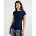 Bleu marine - Side - Skinni Fit Feel Good - T-shirt étirable à manches courtes - Femme