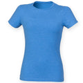 Bleu chiné - Back - Skinni Fit Feel Good - T-shirt étirable à manches courtes - Femme
