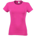 Rose chiné - Front - Skinni Fit Feel Good - T-shirt étirable à manches courtes - Femme