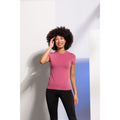 Rose chiné - Back - Skinni Fit Feel Good - T-shirt étirable à manches courtes - Femme