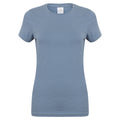 Bleu pierre - Front - Skinni Fit Feel Good - T-shirt étirable à manches courtes - Femme