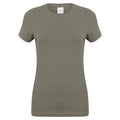 Kaki - Front - Skinni Fit Feel Good - T-shirt étirable à manches courtes - Femme