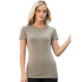 Kaki - Back - Skinni Fit Feel Good - T-shirt étirable à manches courtes - Femme