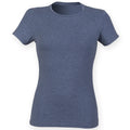 Bleu marine chiné - Front - Skinni Fit Feel Good - T-shirt étirable à manches courtes - Femme