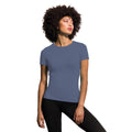 Bleu marine chiné - Back - Skinni Fit Feel Good - T-shirt étirable à manches courtes - Femme