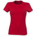 Rouge chiné - Front - Skinni Fit Feel Good - T-shirt étirable à manches courtes - Femme