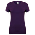 Violet profond - Front - Skinni Fit Feel Good - T-shirt étirable à manches courtes - Femme