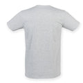 Gris - Back - Skinni Fit - T-shirt à manches courtes et col en V - Homme
