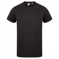 Noir - Front - Skinni Fit - T-shirt à manches courtes et col en V - Homme