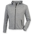 Gris marne - Front - Tombo Teamsport - Sweatshirt léger à capuche et fermeture zippée - Homme